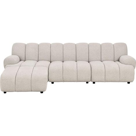 Karin canapé modulable côté gauche 3,5 pers avec pouf couleur sable. (1/5)