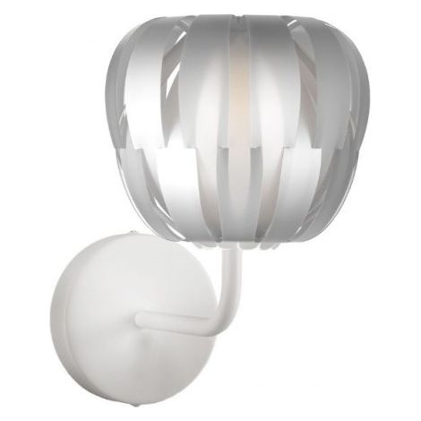 Silberne Wandlampe aus Metall Cm. 19 x 25 x 26 Uhr