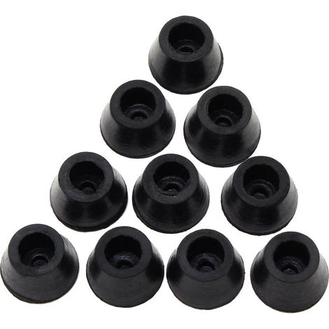 Cabinet rond noir cas en caoutchouc table chaise jambe pied pied pieds protecteur anti-dérapant circulaire tampons de pare-chocs 50 PCS (12 16 10mm)- (1/4)