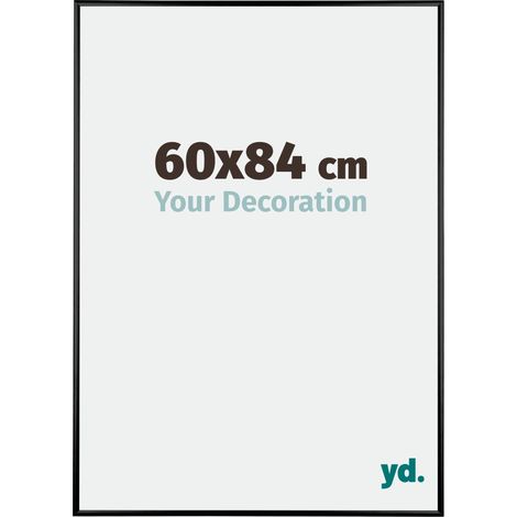 Your Decoration - 60x84 cm - Cadres Photos en Aluminium Avec Verre acrylique - Anti-Reflet - Excellente Qualité - Noir Brillant - Cadre Decoration Murale - Kent. (1/5)