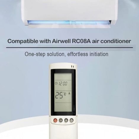 Keyoung – Télécommande compatible Airwell RC08A pour climatiseur – Contrôle à longue distance 10m – Ergonomique et durable – Matér (1/4)