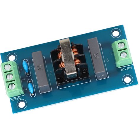 Module de Filtre Anti-Interférences EMI pour Circuits Imprimés, Amélioration de la Qualité Sonore, Connecteur à Pince Rotative 220V AC (1/5)