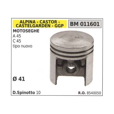 Pistone per motosega A45 C45  Ø 41 mm GGP 011601 8540050 CASTELGARDEN ALPINA