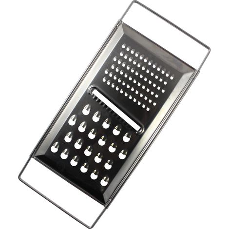 WURKO rallador plano 3 usos inoxidable , Rallador plano 3 modos de rallado inoxidbleÚtil rallador plano fabricado en acero inoxidable y mango de aluminio, fabricado para poder (1/2)