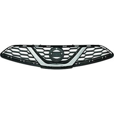 Grille de calandre avant noire avec moulure chromée Nissan Micra K13 phase 2 2013-2017