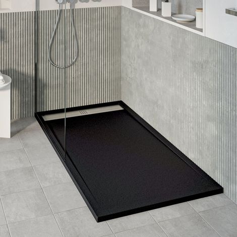 KOES - Piatto Doccia in Resina Serie VOIGA – 70x120 – Nero RAL 9005 (1/5)