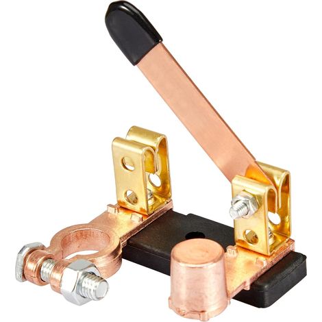 Coupe Batterie Voiture12V 24V, Interrupteur de Batterie de Voiture en Cuivre pur, Négative Coupe Circuit Batterie pour Voitures, Camions, Caravanes, Tracteurs, ATVs (1/5)