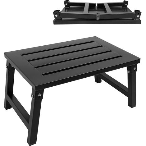 Idéal pour les camping-cars, le camping et l'atelier : cet escabeau pliable robuste (jusqu'à 260 kg) en aluminium offre trois niveaux de hauteur pour une entrée facile ou comme aide au travail (1/5)