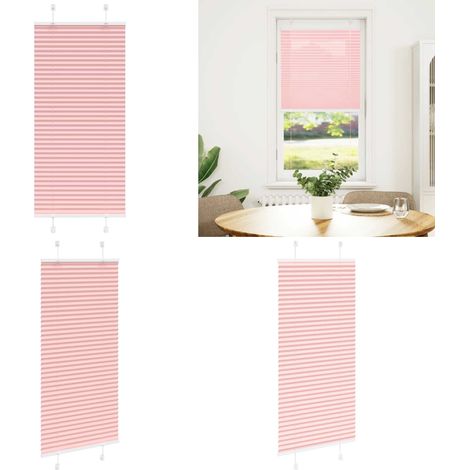 vidaXL Store plissé rose 55x150 cm largeur du tissu 54,4 cm polyester (1/5)