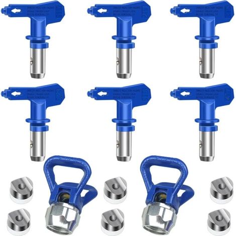 Buse De Pulvérisation - Réversible Airless - Pour Pulvérisateurs Sans Air - 6 Pièces Modèles 211 315 417 515 517 523 - Avec 2 Protecteurs (1/5)