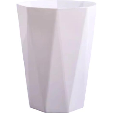 Petite Poubelle Ronde à Ouverture Supérieure, Style Moderne, Blanche, Pour La Maison, La Cuisine Ou L&39hôtel. (1/5)