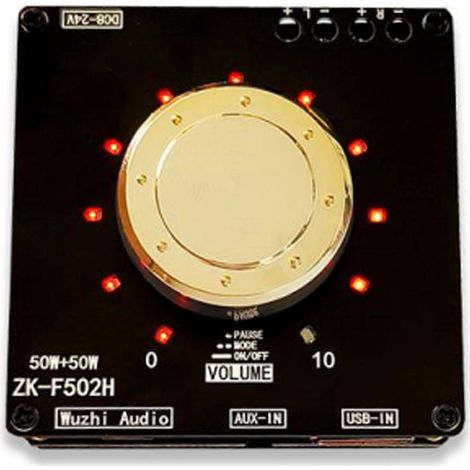 ZK-F502H Carte Amplificateur Audio Stéréo 2.0, 50Wx2 Haute Puissance pour Home Cinéma (1/5)