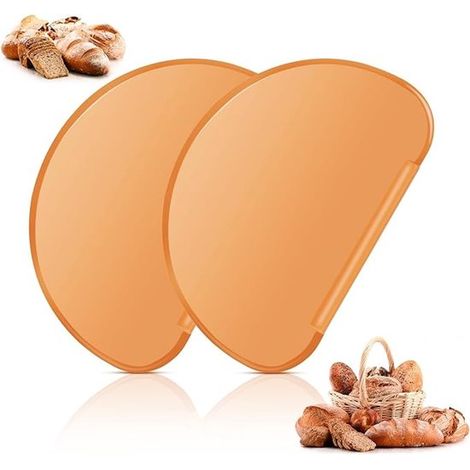 Raspador masa 2 piezas, Raspador, Raspador tazón, Fácil Flexible, Cortador masa, Raspador cesta fermentación pan masa madre masa, Naranja (1/5)