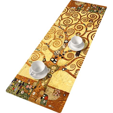 Runner da tavola ArtDeco 115x40 cm - feltro ecologico, protezione per il tavolo, motivo decorativo, Bertoni (1/3)