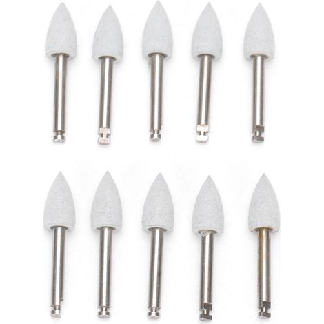 10 pièces fraises de polissage dentaire basse vitesse, kit fraises meuleuses grises pour dentiste (1/5)