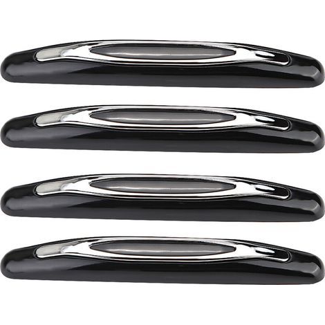 4pcs protections de bord de porte de voiture bande de couverture d'habillage pare-chocs de coin protecteur anti-collision anti-rayures universellement adapté pour les voitures (Noir) (1/5)