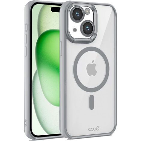 Carcasa COOL para iPhone 15 Plus Magnética Borde Plata