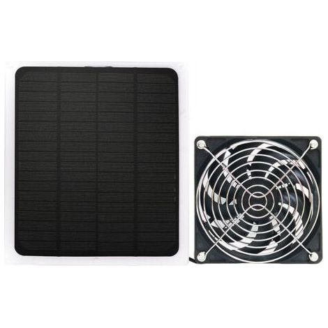 10-W-Solarpanel-Hühnerstallventilator, kleiner wasserdichter Abluftventilator mit Schutznetz für Gewächshausschuppen (1/4)