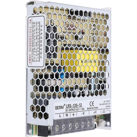 BERM Schaltnetzteil mit LED-Anzeige, Transformator-Treiber 120W 85264VACLRS-120-12