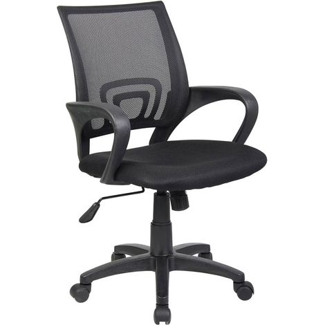 Silla con Ruedas - Sillón de Oficina Negro