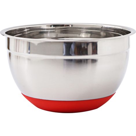 Bol mélangeur, saladier en acier inoxydable avec fond antidérapant en silicone, bol de préparation pour la cuisine, saladier pour la cuisson et la conservation des aliments (1/5)