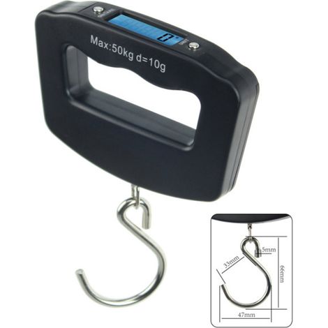 Bilancia portatile per bagagli - 50 kg - Bilancia digitale con gancio e cinghia (1/5)