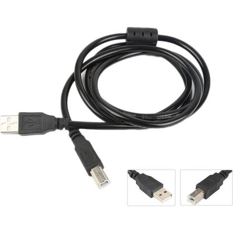 Câble universel pour imprimante - Câble USB 2.0 - USB A mâle vers USB B mâle - 1,5 mètre (1/3)