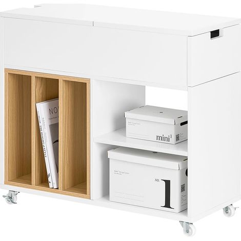 SoBuy Mobile Storage Cabinet Side Cabinet File Cabinet,FBT134-W (1/5)