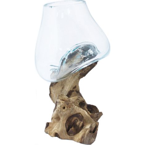 Verre à fondue sur bois - Bol moyen- Vendu par 1 (1/4)