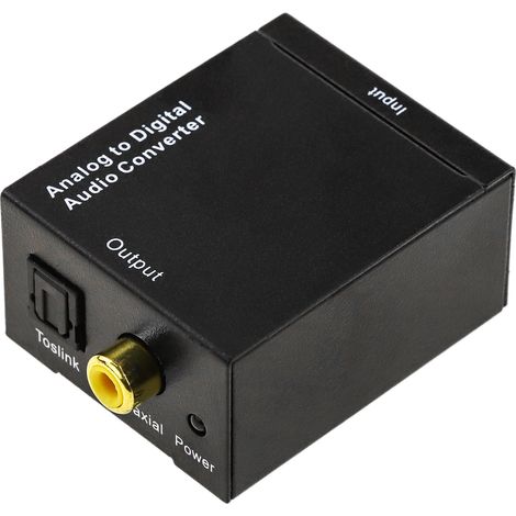 Convertisseur audio analogique-numérique 2xRCA toslink coaxial – Audio LPCM SPDIF 24 bits – Fréquence d'échantillonnage 48 kHz – Bematik (1/5)
