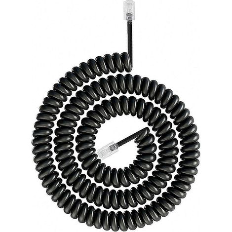 Cordon téléphonique blanc de 3 m pour combiné, idéal pour les besoins de communication au bureau et à domicile, connexion flexible RJ9/RJ11 4P4C (1/5)