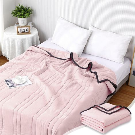 Couette Fraîcheur Été - 98 % Coton 2 % Élasthanne - 100x150 cm ou 150x200 cm - Pour Dormeurs Chauds Et Transpirations Nocturnes - 1 Pièce (1/5)