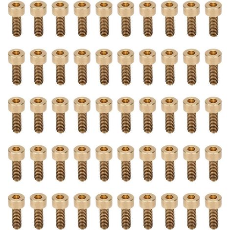 50 Stück Innensechskantschrauben, Kupferbefestigungselemente, Hardware-Werkzeuge, Industriebedarf M4M4x11
