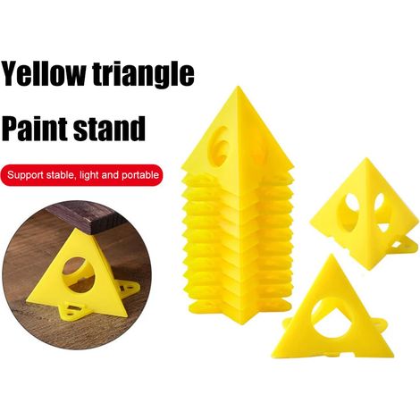 16 pièces Mini supports de peinture outil Triangle tampons de peinture pieds pour le travail du bois charpentier accessoires de travail du bois (1/5)