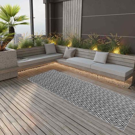 Outdoor-Teppich ARAKIL Schwarz 80x250 cm PP (1/5)