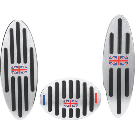 Lot de 3 poussoirs d'accélérateur avec repose-pieds, en acier inoxydable et caoutchouc EPI, de rechange pour F54 / F55 / F56 / F60 (1/5)