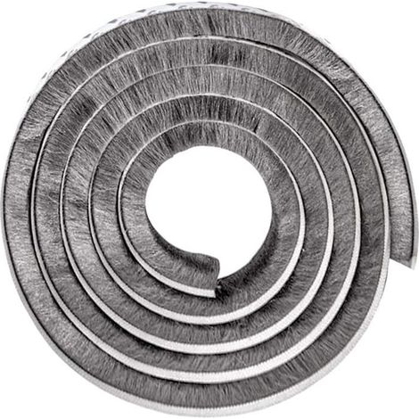Joint Porte Joint Fenetre Isolation Joint Porte Garage Bande Etancheite Autocollante Bande de Brosse Bande Porte,Gris 10M (1/4)