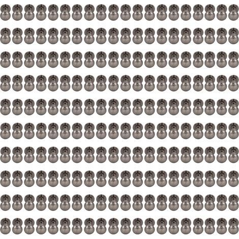 200 Vis de Reliure Livre Laiton Écologique Rivets Cuir DIY 10x15mm Gris Argenté (1/5)