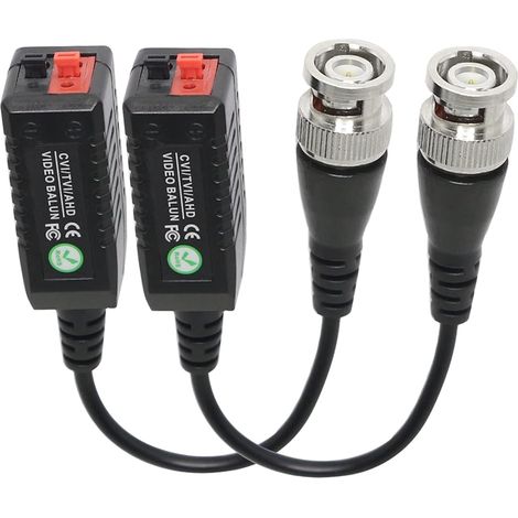Vidéo Balun HD-CVI TVI AHD Connecteur Passif BNC Vidéo Balun Émetteur-Récepteur Câble pour 1080P 720P CCTV Sécurité DVR Caméra de Surveillance Système-1 Paire (1/5)