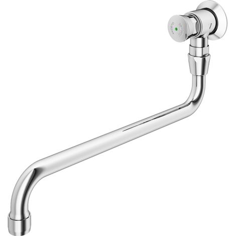 Presto 504 grifo temporizado lavabo un agua mural con caño 20 cm cromo (1/2)