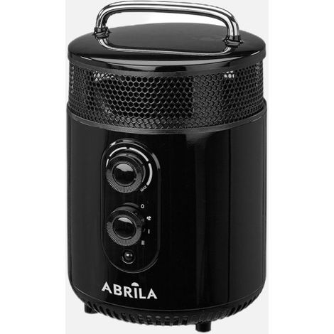 Termoventilatore in ceramica nera Isquia 1800W 360º 28cm