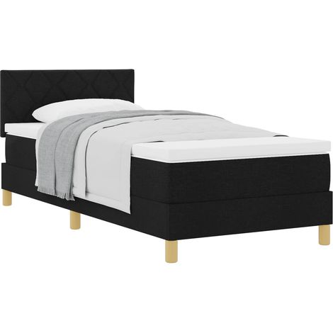 Maison Exclusive - Boxspringbett mit Kissen mit Kopfteil Schwarz