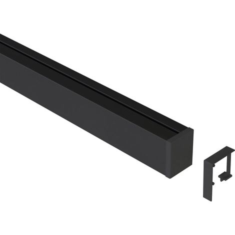 KESSEBÖHMER Linero MosaiQ Wandprofil 600 mm Aluminium Jet black (1/4)
