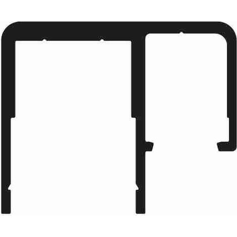 V2090N50 Perfil de solape Puerta fija L 5050 Euras C0 DITEC ENTREMATIC V2090N50