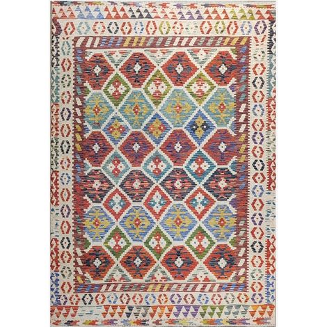 Tappeto rettangolare antiscivolo misto cotone colorato Antalya KILI10