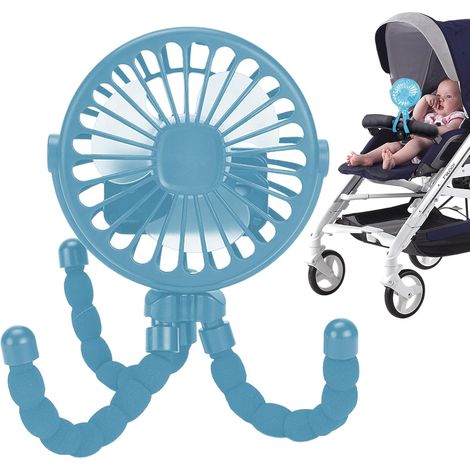 Ventilateur De Poche Réglable Pour La Poussette Bébé Ventilateur De Bureau Trépied Pliable, Petit Ventilateur De Brise Rechargeable Pour Berceau, Siège De Véhicule, (1/5)