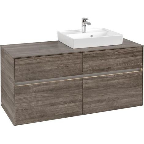 VB WTUS Collaro C072B0 1200x548x500mm avec 4 tiroirs WT en pierre chêne