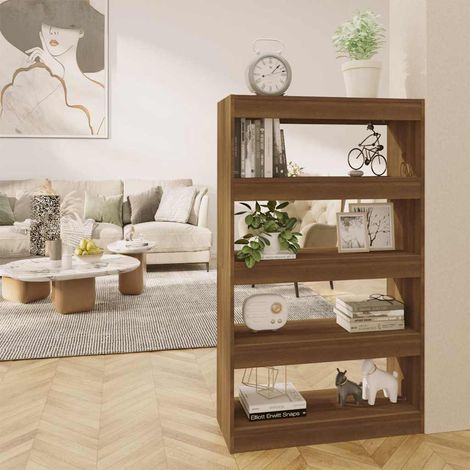 vidaXL Book Cabinet/Room Divider Brown Oak 80x30x135cm Engineered Wood (1/5)