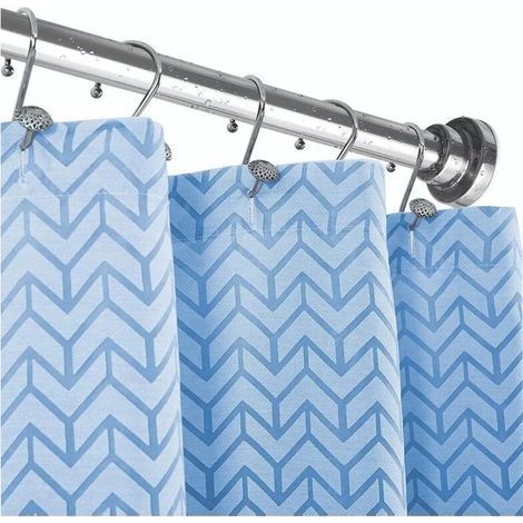 Tringle Extensible de 80 à 130 cm pour Rideau de Douche, Ensemble de Tringles Télescopiques sans Perçage en Acier Inoxydable pour Salle de Bain, Armoire, Porte, Cuisine (1/5)