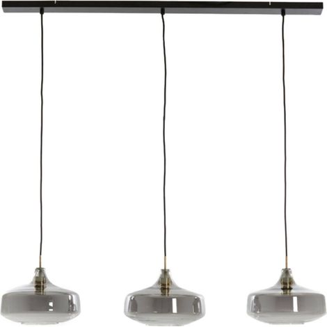 Light & Living - hängeleuchte - Solna - schwarz - glas - große